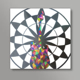 Floral Guitar Square Art Print | Geometric | Triangle