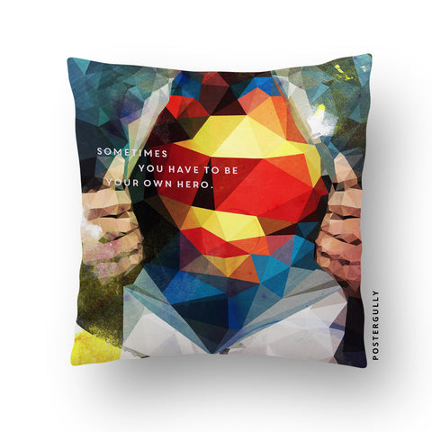 Cushion-Cover, Superman Cushion Cover |  Artist: Malvika Asher, - PosterGully