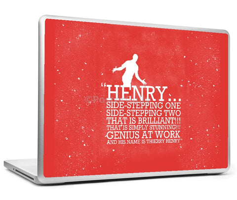 Laptop Skins, Henry Scores Minimal Football Art Laptop Skin, - PosterGully