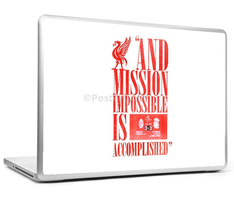 Laptop Skins, Liverpool Wins Champions League Minimal Football Art Laptop Skin, - PosterGully