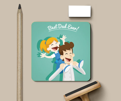 Cute Girl With Dad Fathers Day | #Fathers Day Special  Coasters