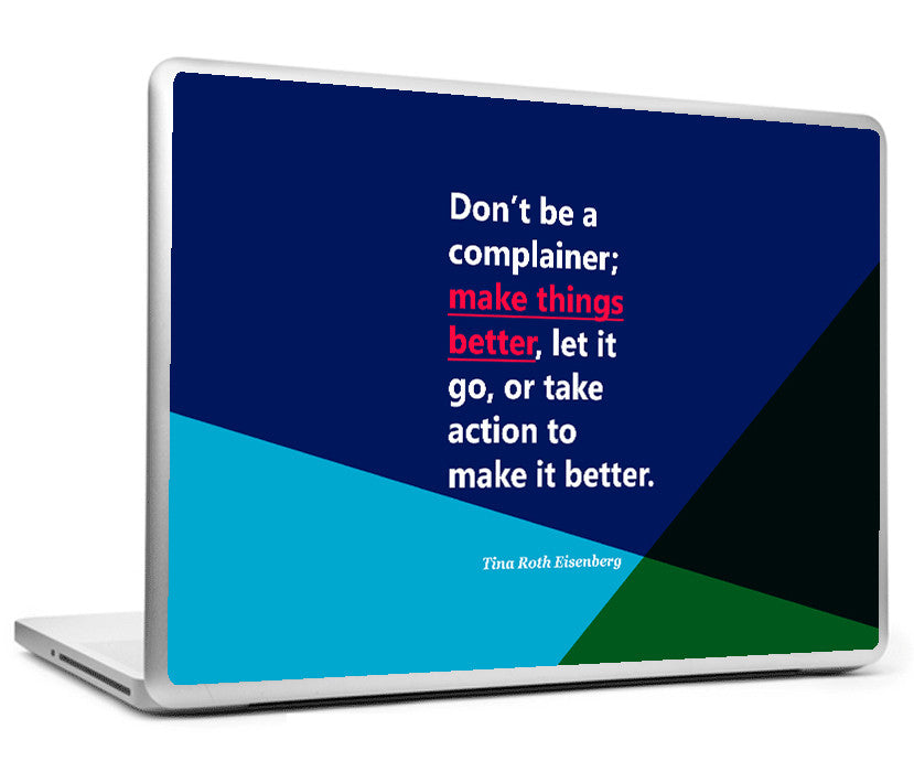 Laptop Skins, Tina Roth Eisenberg - make Things - Startup Quote Laptop Skin, - PosterGully