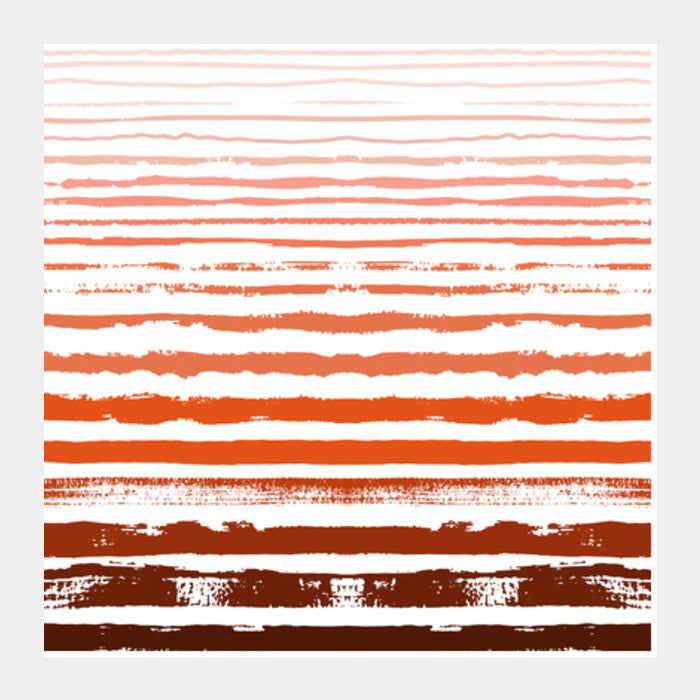 Uneven Orange Stripes Square Art Prints