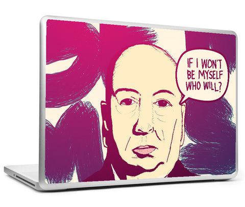 Laptop Skins, Alfred Hitchcock - Be Myself - Comics Laptop Skin, - PosterGully