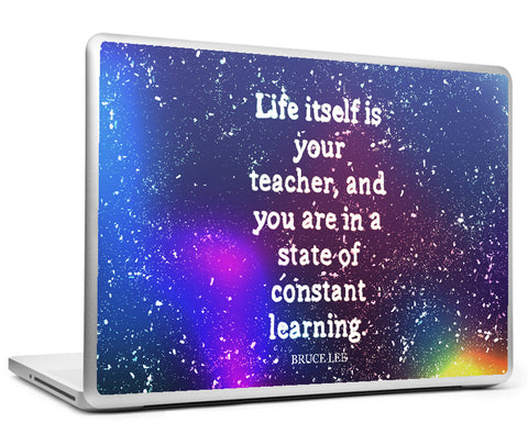Laptop Skins, Bruce Lee - Constant Learning - Quote Laptop Skin, - PosterGully