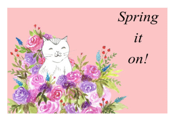 Painted Spring Floral Watercolor Artwork Background Print Art PosterGully Specials
