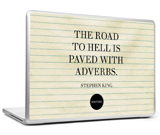 Laptop Skins, The Road Quote - Stephen King #writers Laptop Skin, - PosterGully