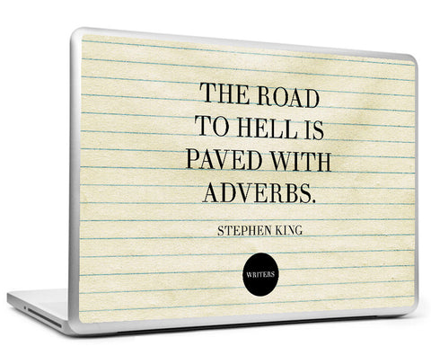 Laptop Skins, The Road Quote - Stephen King #writers Laptop Skin, - PosterGully
