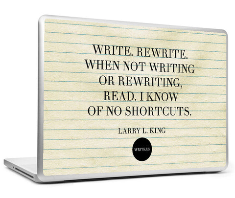Laptop Skins, Rewrite Quote - Larry King #writers Laptop Skin, - PosterGully