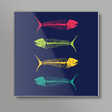 Dry Fish Square Art Prints