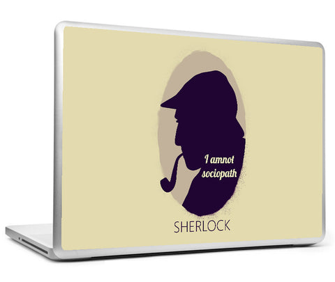 Laptop Skins, Sherlock Holmes - Quote - Sociopath Laptop Skin, - PosterGully