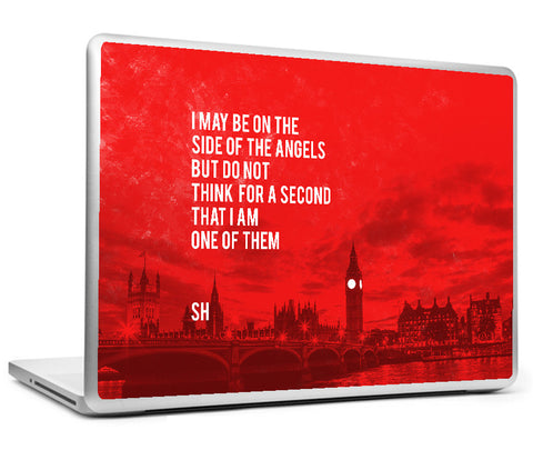 Laptop Skins, Sherlock Holmes - Quote - Side Of Angels Laptop Skin, - PosterGully