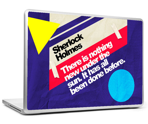 Laptop Skins, Sherlock Holmes - Quote - Nothing New Laptop Skin, - PosterGully