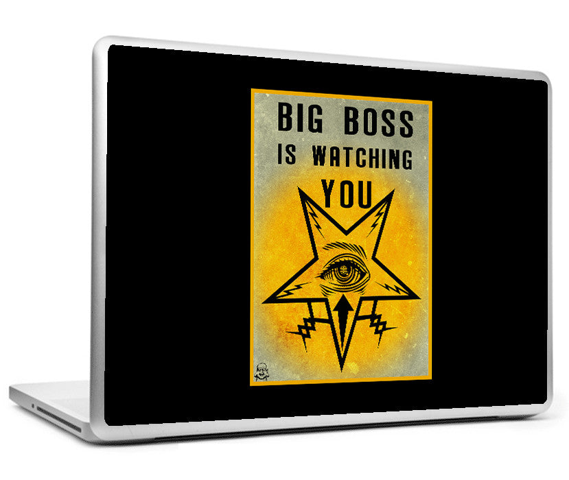 Laptop Skins, Big Bos Watching Laptop Skin, - PosterGully