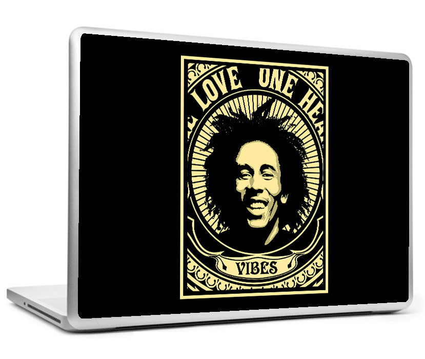 Laptop Skins, Bob Marley Vibes By Ankit Guleria Laptop Skin, - PosterGully