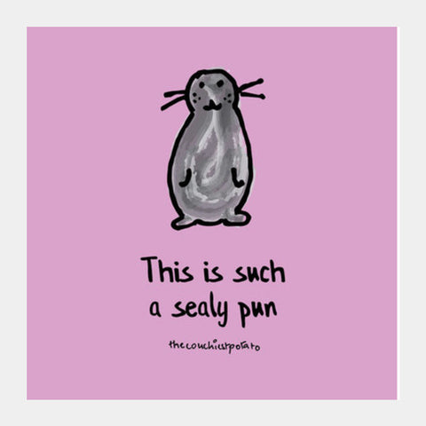 Sealy Pun | The couchiest potato Square Art Prints
