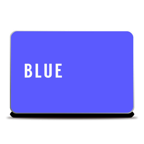 Blue Minimal Typography Laptop Skins