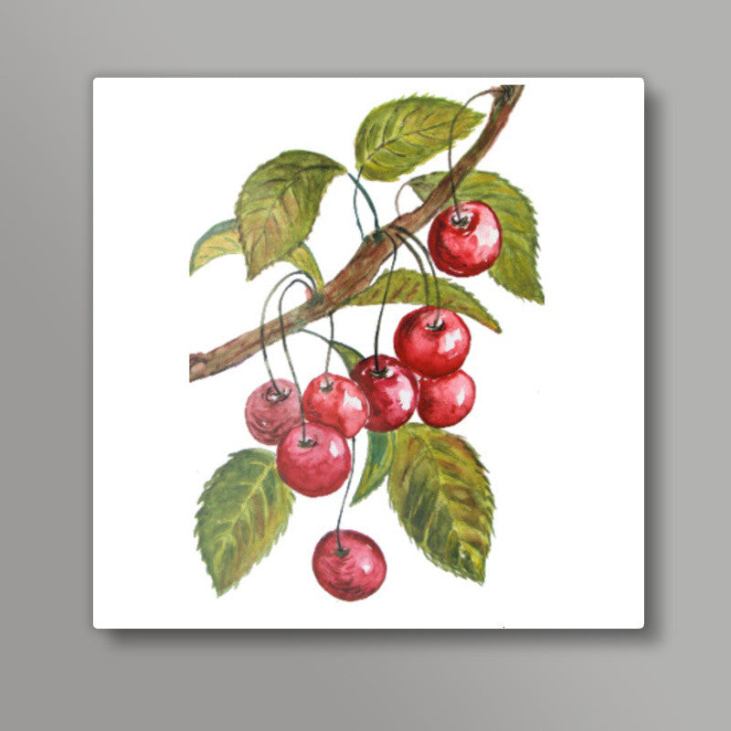 Cherries Square Art Prints