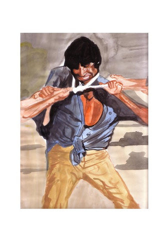 Wall Art, Angry young man Amitabh Bachchan in action Wall Art