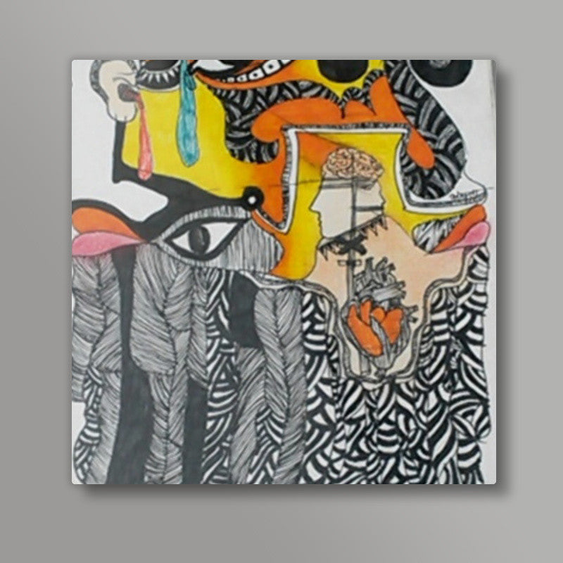 Tangled complexities Square Art Prints