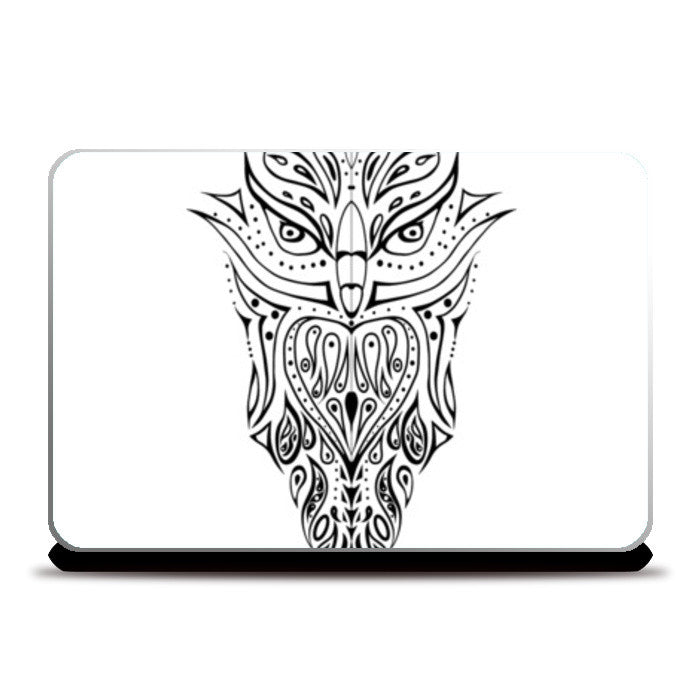 owl illustration hand drawn art Laptop Skins