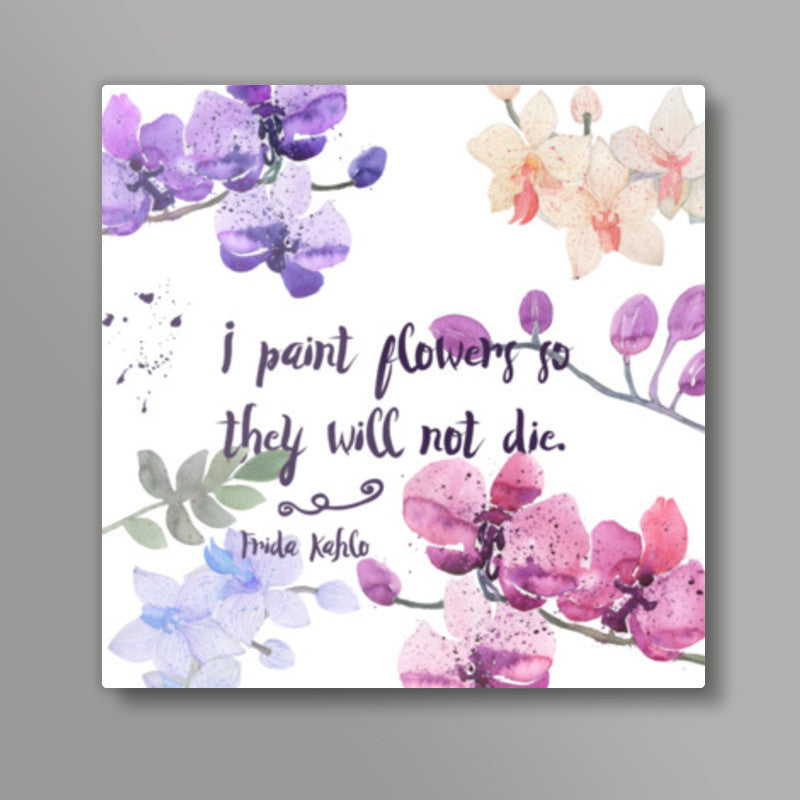 Paint Flowers Square Art Prints