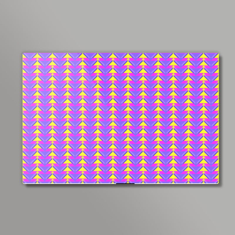 Trippy Triangles | Purple yellow Wall Art