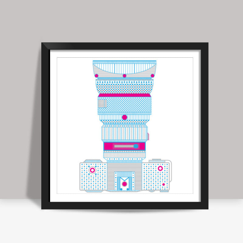 D.S.L.R. - Neon ! Square Art Prints