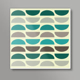 Turquoise and Gray Square Art Prints