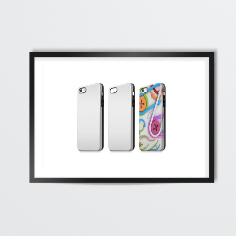 iPhone 5-5s 3d Dual Protective Case Mockup Back Angled Wall Art