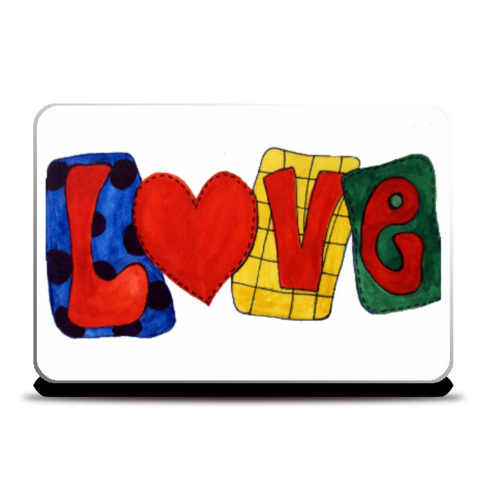Laptop Skins, Love Text Laptop Skin