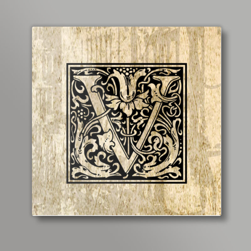 Ornate V Square Art Prints