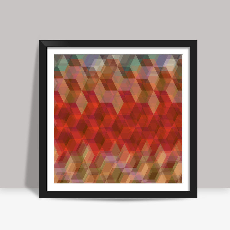 Geometric Bokeh Square Art Prints