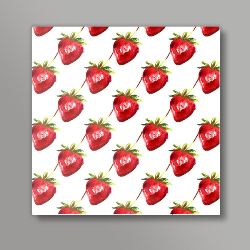 Strawberries Square Art Prints