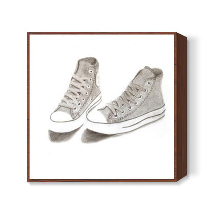 Converse Shoes Sketch  Square Art Prints