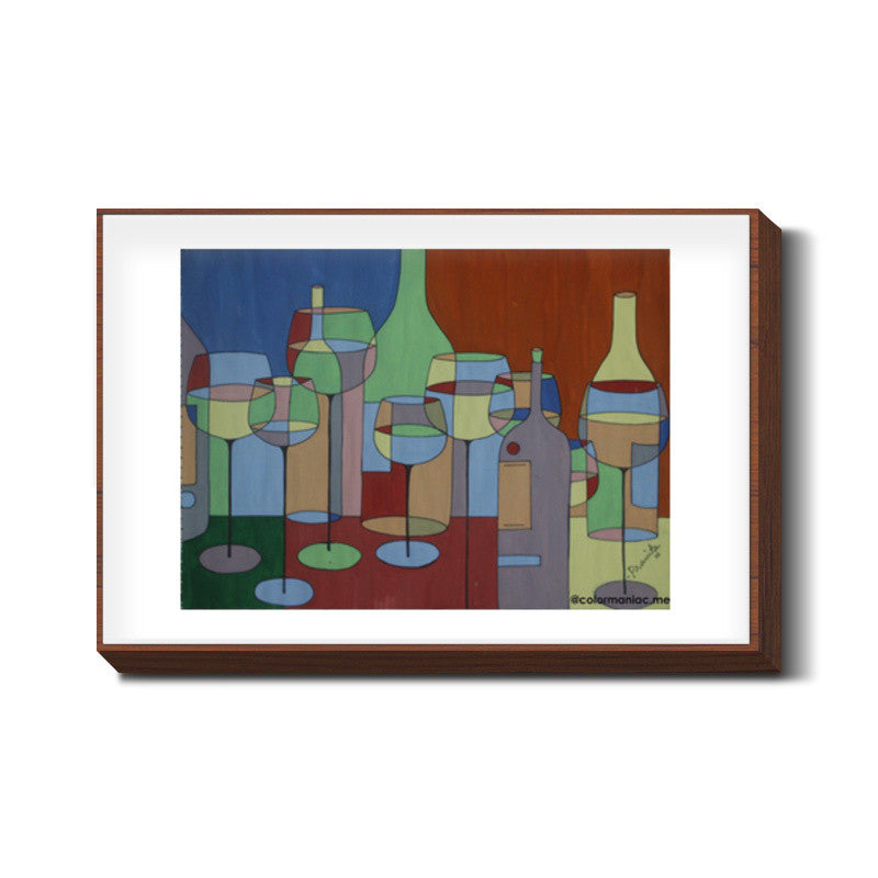 Wine Bottles Abstract Wall Art
