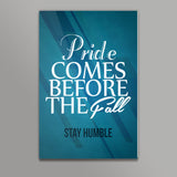 Pride Before Fall Quote  Wall Art