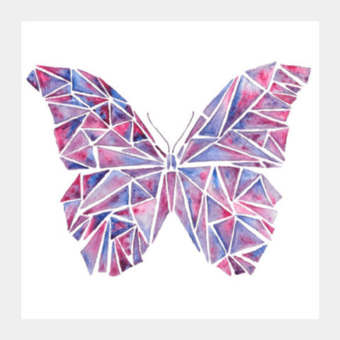 Geometric Butterfly Square Art Prints