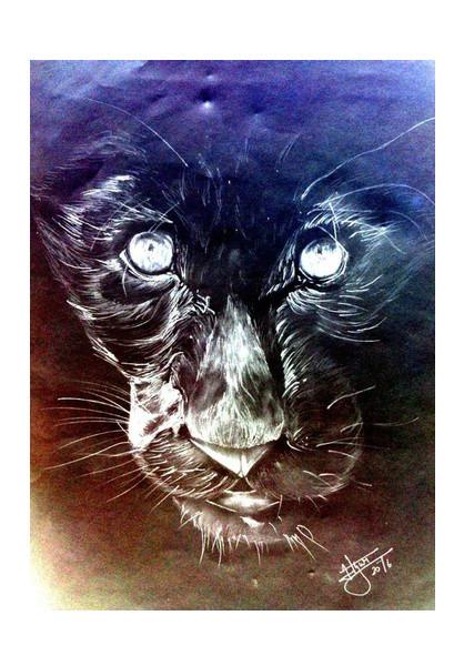 PosterGully Specials, The Chrome Panther Wall Art