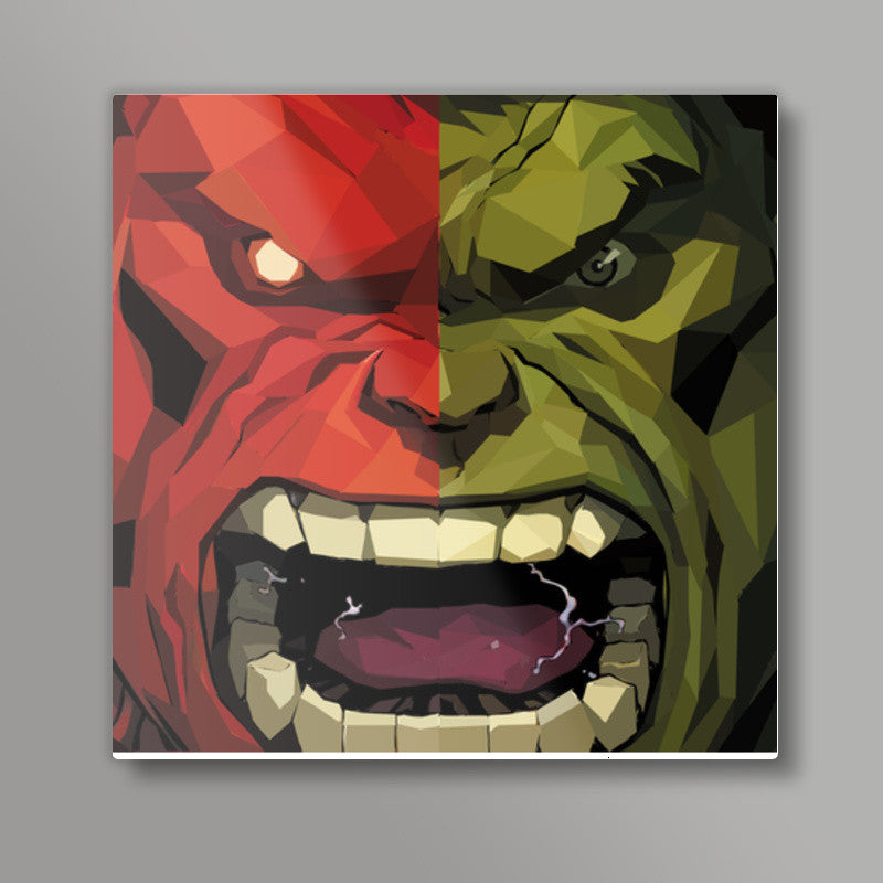 Incredible Hulk Smash  Square Art Prints