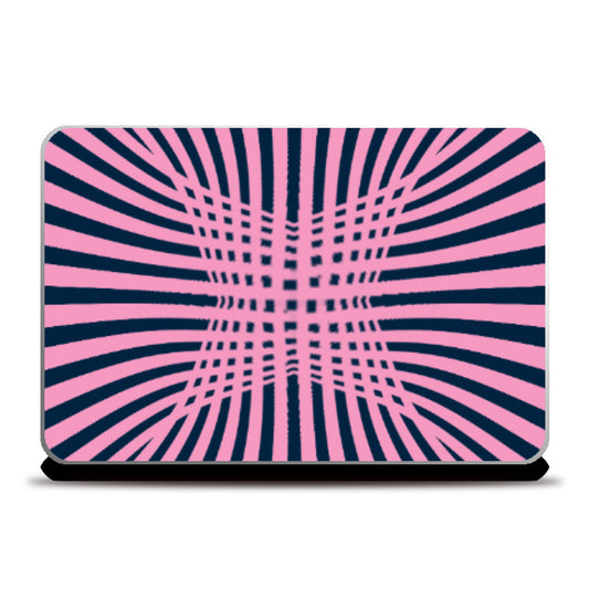 Laptop Skins, Blue And Pink Stripes Abstract Laptop Skin l Artist: Seema Hooda, - PosterGully