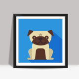 Pug the Dog - Minimal Animal Square Art Prints