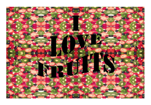 Summer Fruit Salad Kaleidoscope Pattern Illustration Wall Art