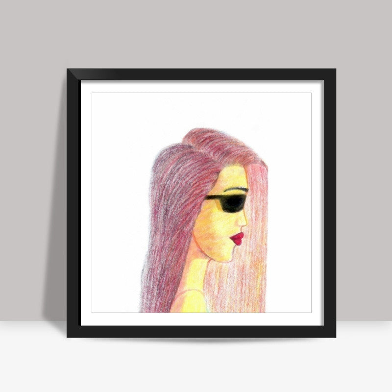 girl Square Art Prints