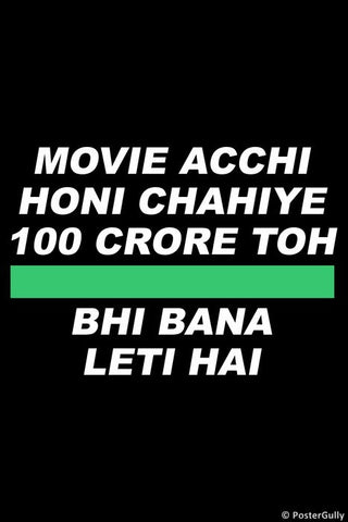 Wall Art, 100 Crore Movie Humour, - PosterGully