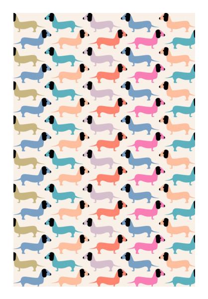 PosterGully Specials, Dog seamless pattern Wall Art