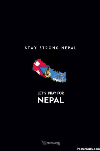 Brand New Designs, Pray For Nepal Black Artwork