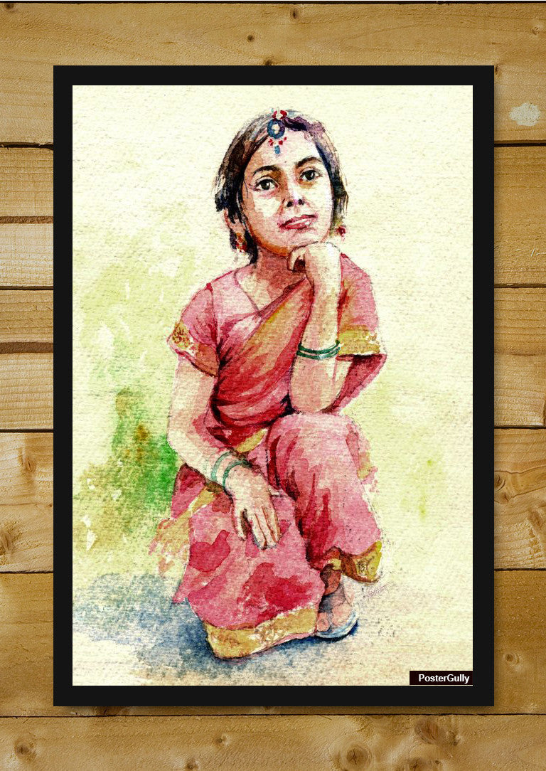 Wall Art, Sweet Girl Painting #3 Artwork