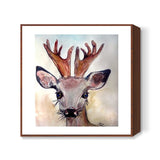 Surreal deer Square Art Prints
