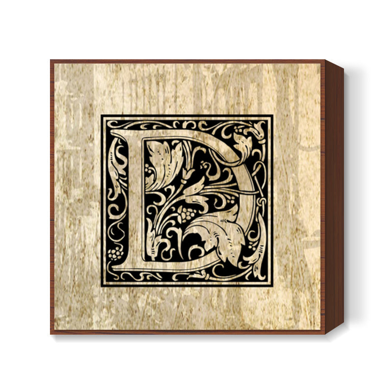Ornate D Square Art Prints
